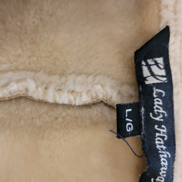 Lady Hathaway Womans Vintage Cozy Faux Suede Jacket Large - Picture 6 of 8